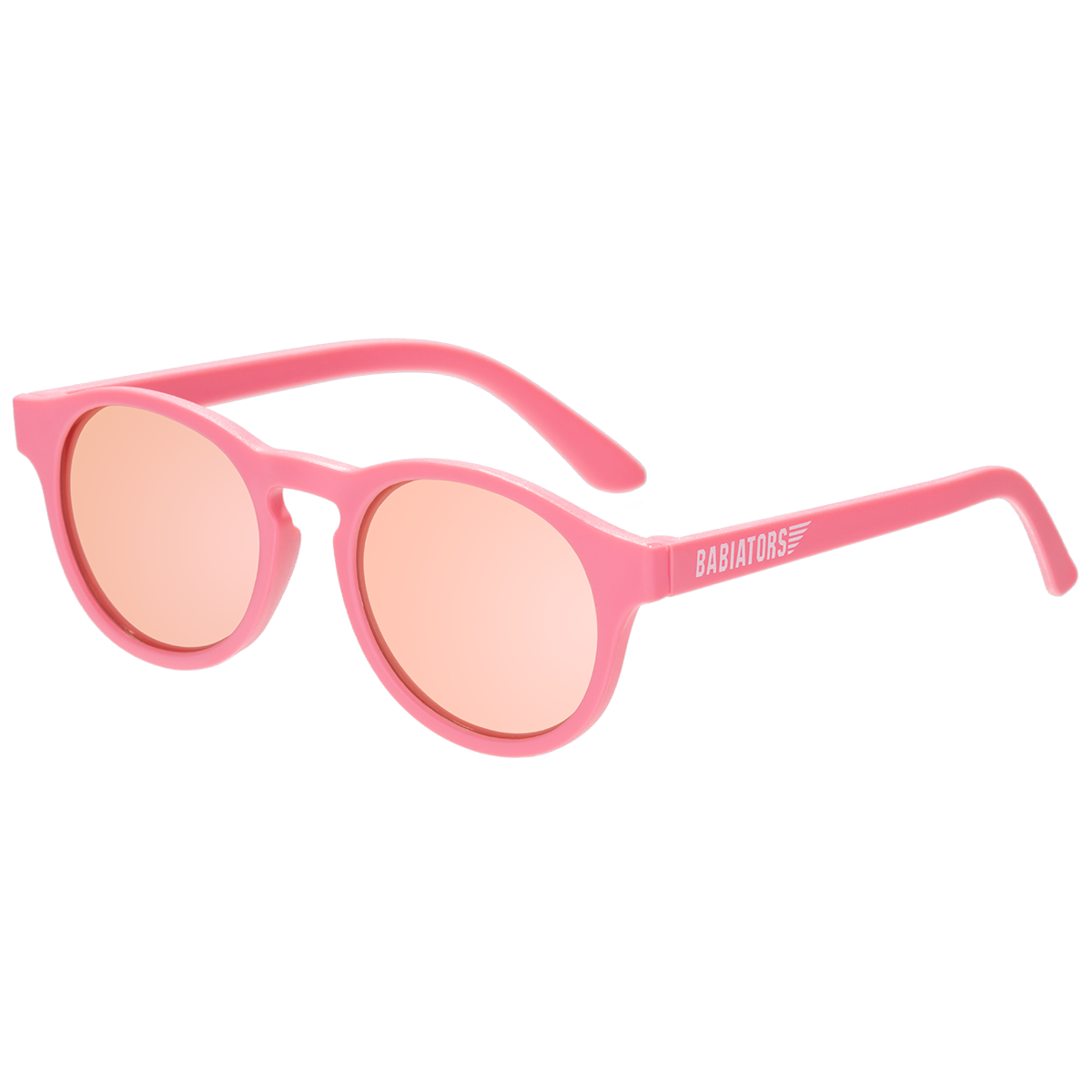 Image of Babiators - Pink Polarized Keyhole Kids Sunglasses with Mirrored Lens: