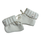 Luna + Luca - Luna + Luca Organic Booties - Cream: Cream / 0-3m