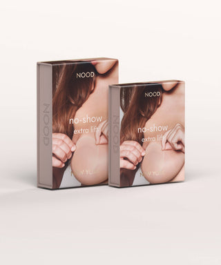 NOOD - No-Show Extra Lift | Reusable Adhesive Lifting Nipple Covers: 4.75in. / No 7 Bronze