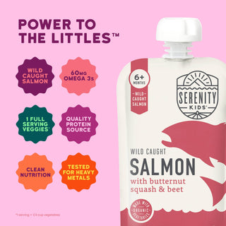 Serenity Kids Wild Caught Salmon with Organic Butternut Squash & Beet Pouch