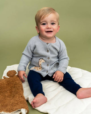 Viverano Organics - Animal Safari Embroidered Baby Cardigan Sweater (Organic)
