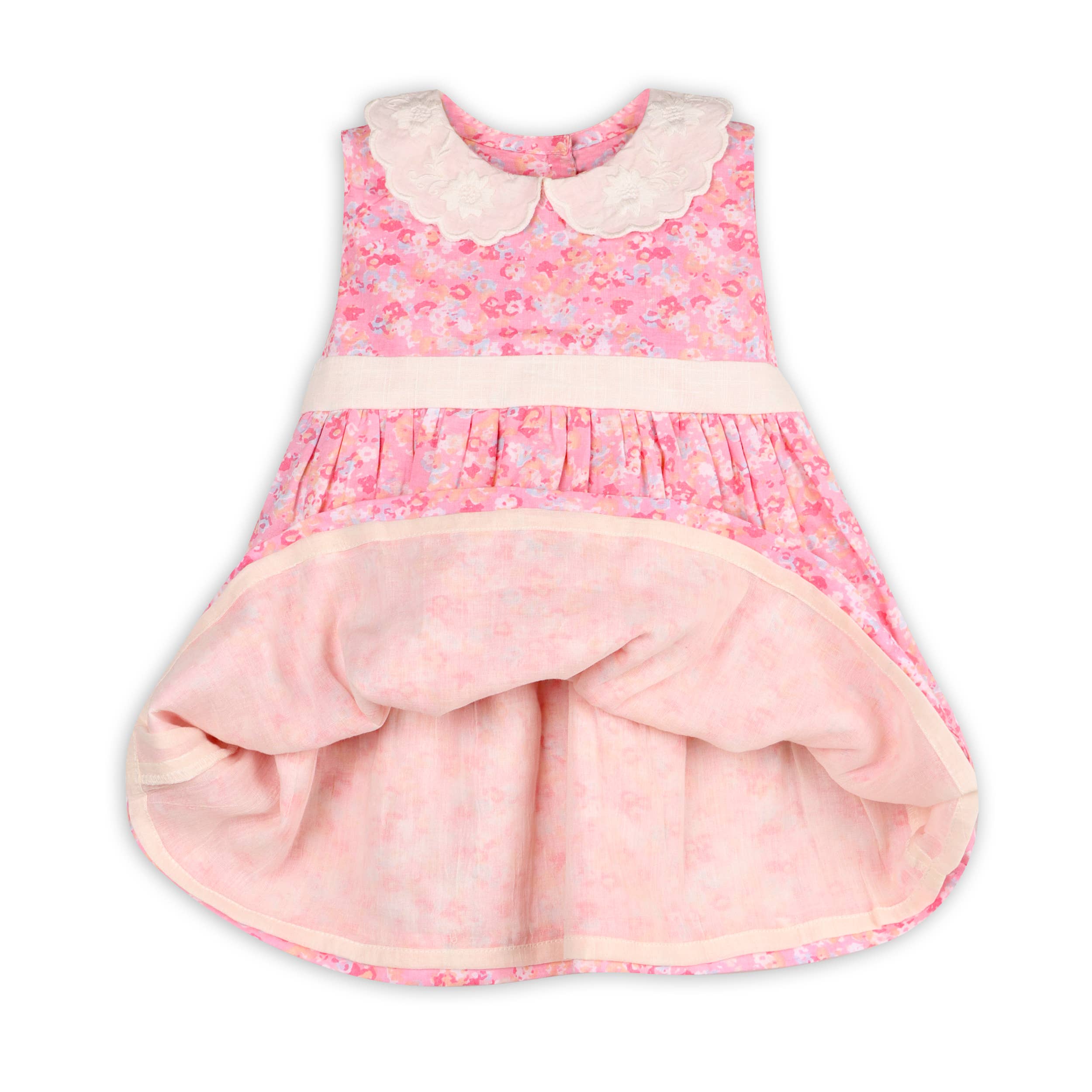 Viverano Organics - Mavis Floral Back Tie Baby Dress+Bloomer (Organic Cotton)
