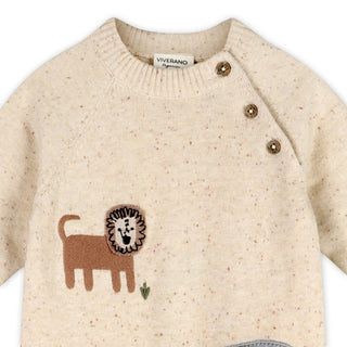 Viverano Organics - Safari Animals Baby Knit Jumpsuit (Organic Cotton)