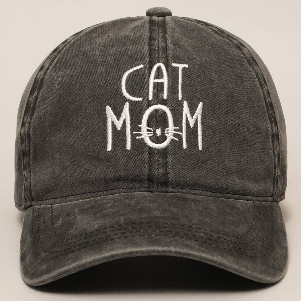 Image of CAT MOM Denim Cotton Adjustable Hat
