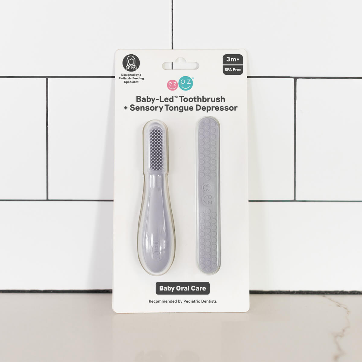 Image of Baby-Led™ Toothbrush + Tongue Depressor