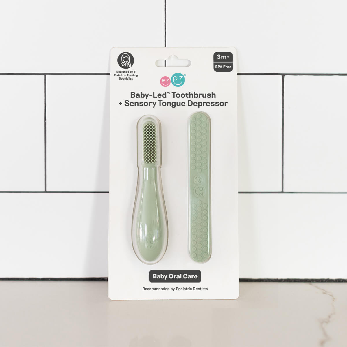 Image of Baby-Led™ Toothbrush + Tongue Depressor