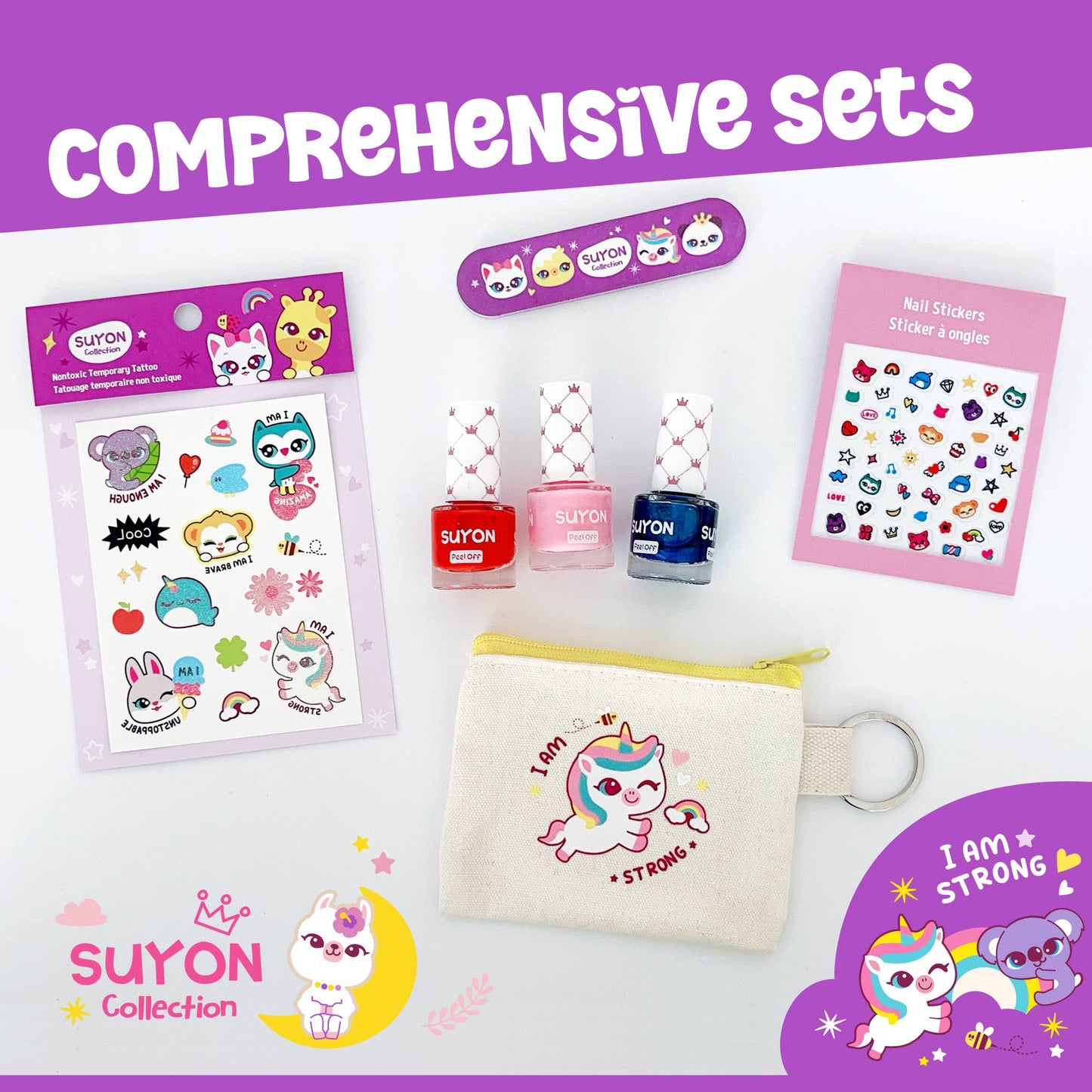 SUYON Collection - 3 nail polish gift set (Purple)