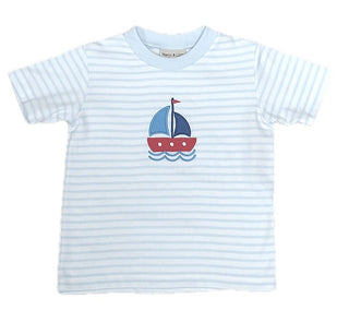 Marco and Lizzy - Sailboat Boys T Shirt Short Set