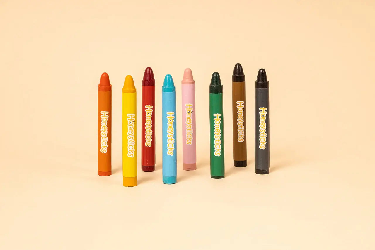 Honeysticks Jumbo Crayons (8 Pk) - 100% Pure Beeswax Crayons