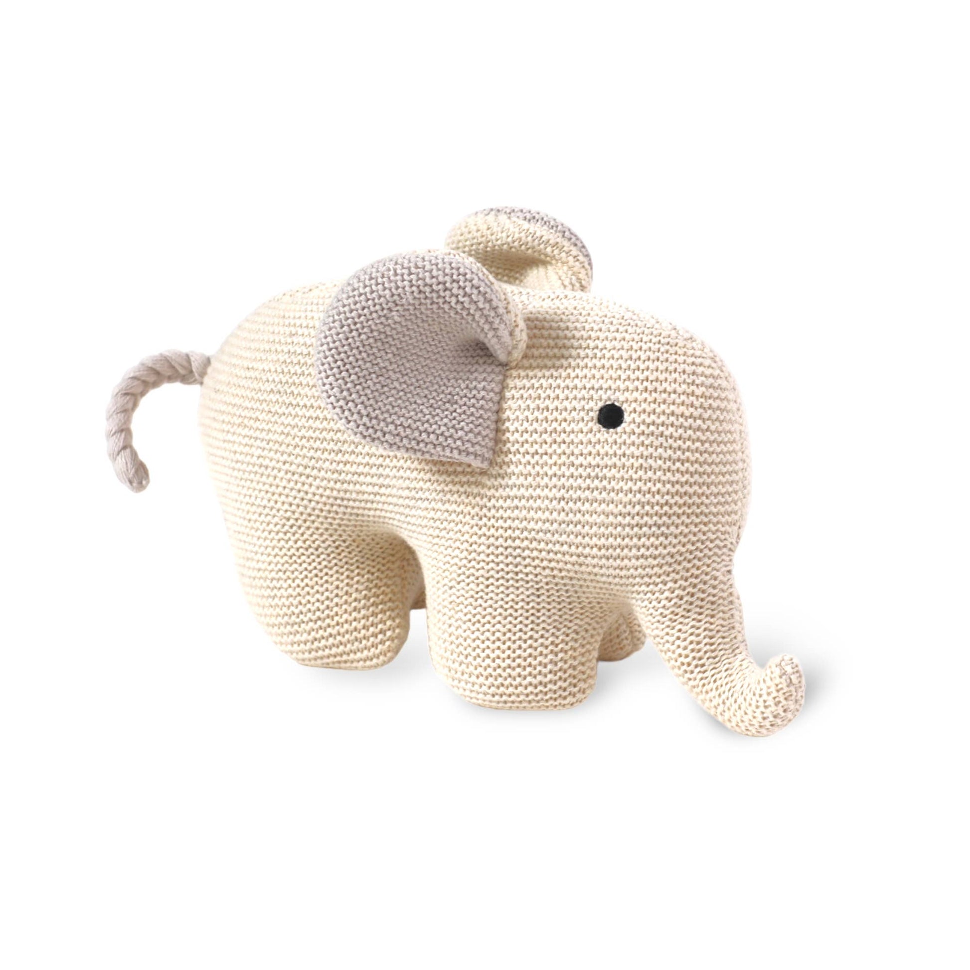 Elephant Knit Stuffed Animal Soft Baby Toy (Organic Cotton)