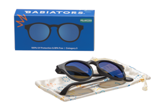 Jet Black w/ Cobalt Blue Lens  Polarized Keyhole Sunglasses
