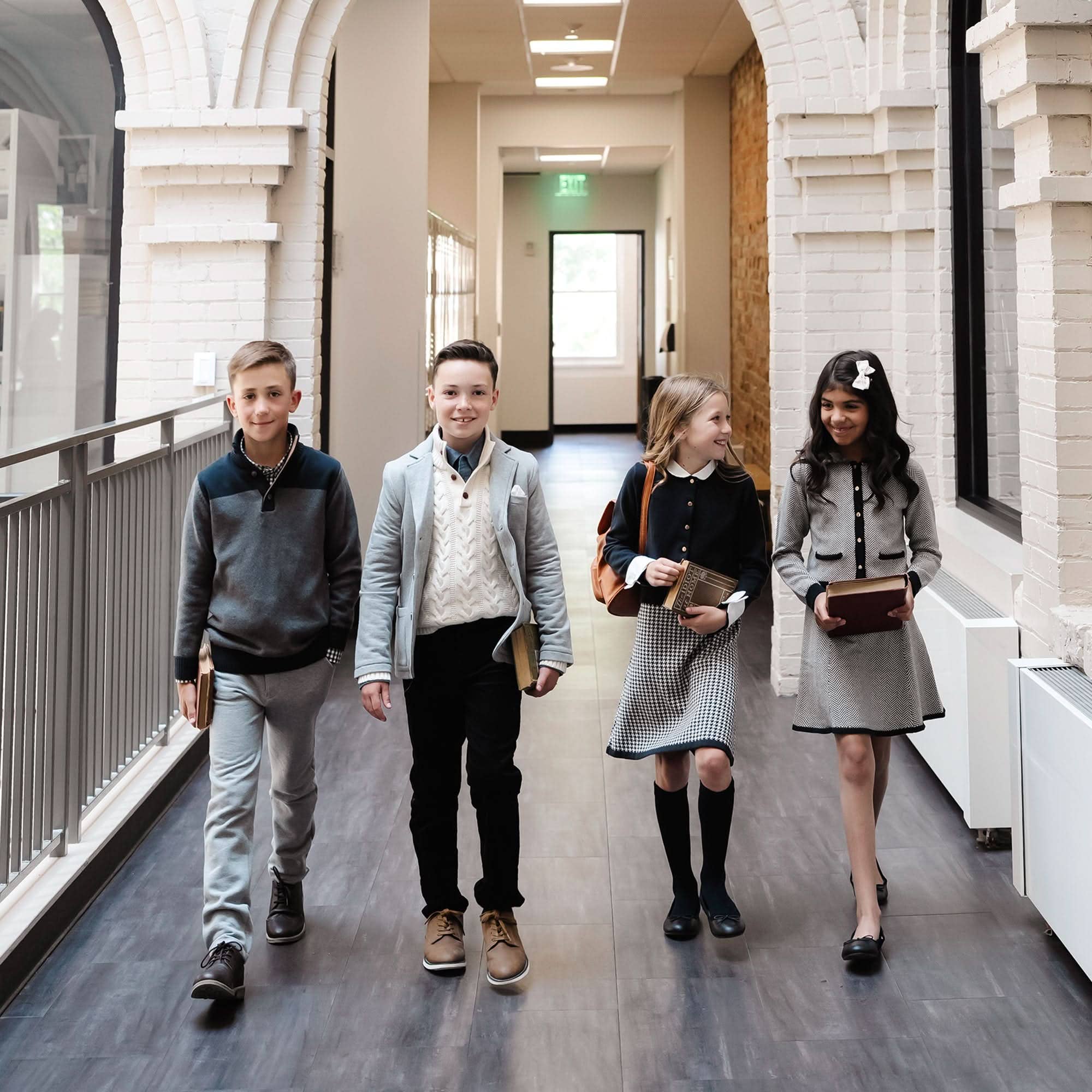 Image of Faux Fur Cardigan and Skirt Organic Sweater Set