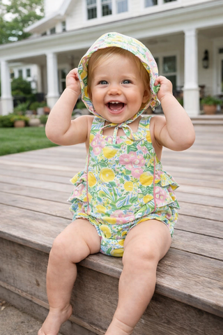 Marco and Lizzy - Positano Collection Baby Girl Sun Bubble and Sun Hat