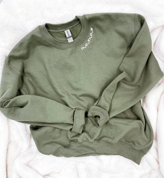 Bash - Mama Sweatshirt, Mama Collar Sweatshirt, Embroidered