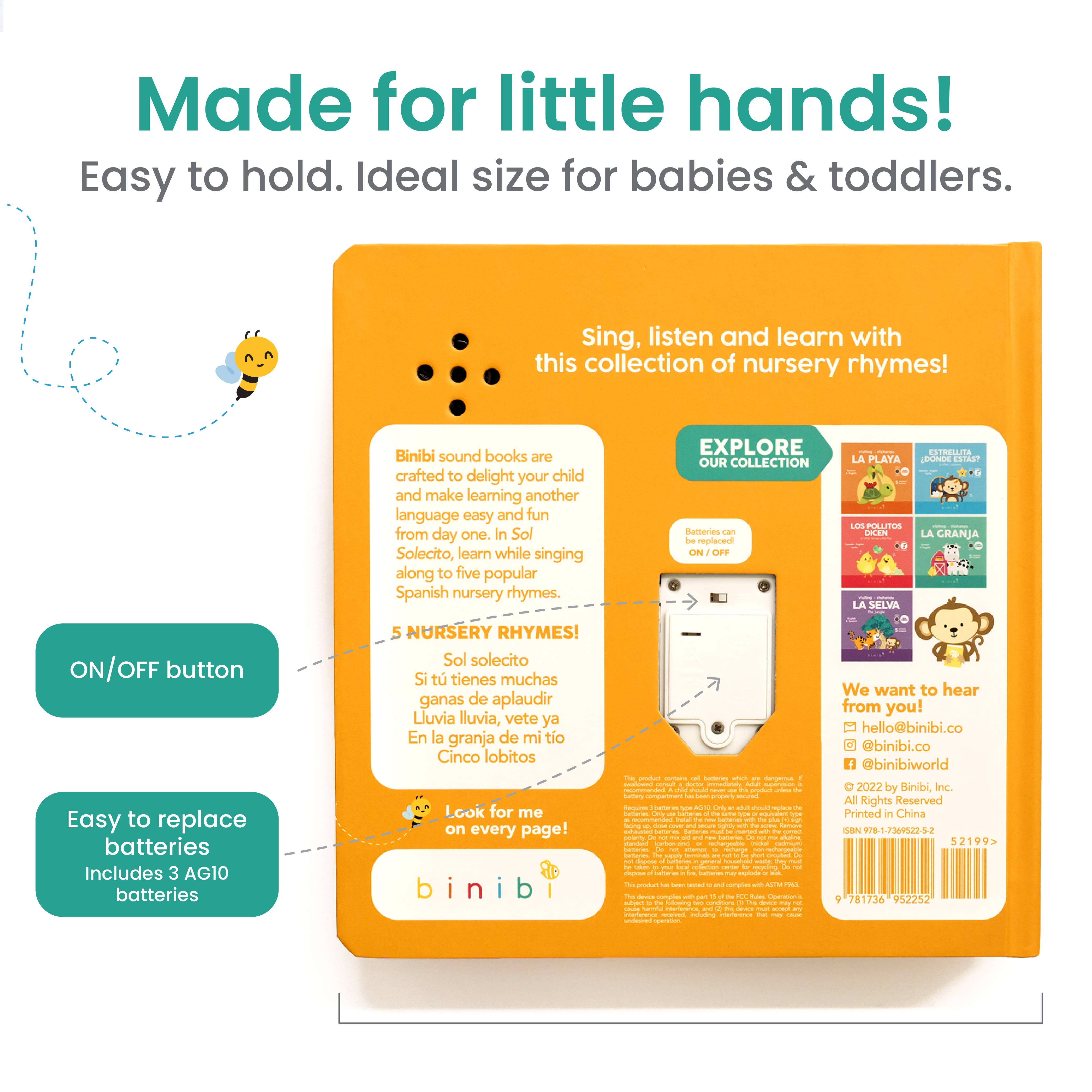 Bilingual Musical Book: Spanish Nursery Rhymes