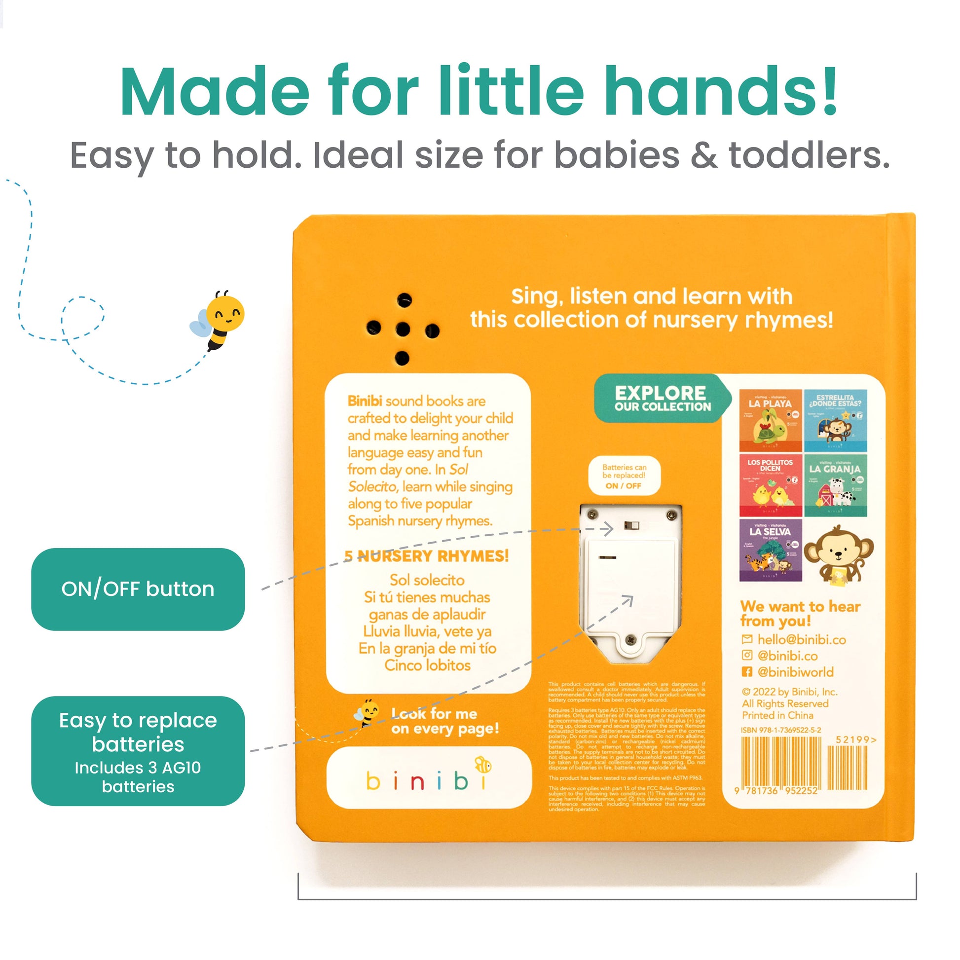 Bilingual Musical Book: Spanish Nursery Rhymes