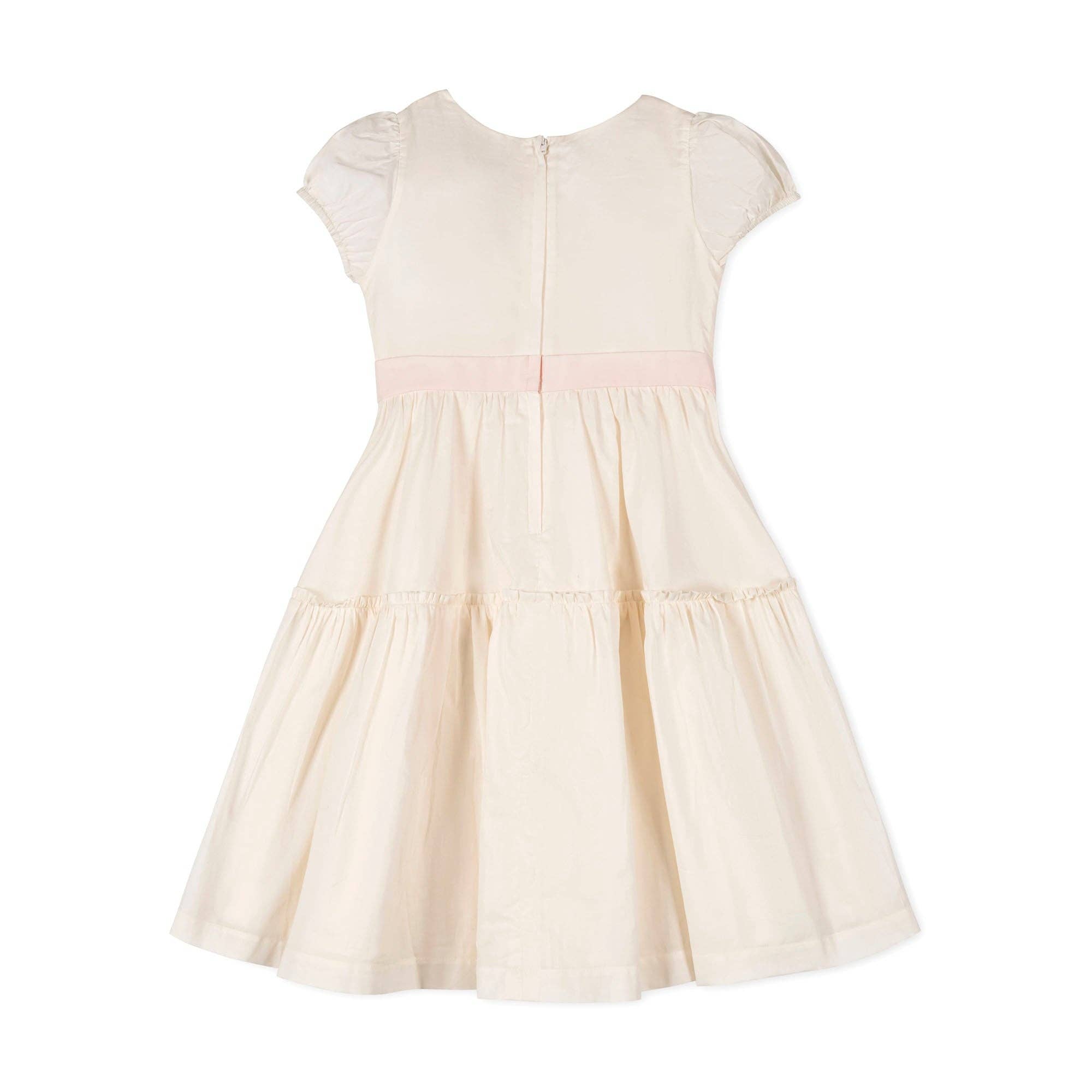 Hope and Henry - Organic Puff Sleeve Tiered Party Dress