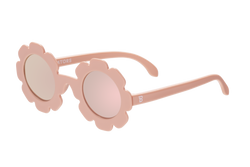 Image of Babiators - Peach Keen Polarized Flower Sunglasses with Mirrored Lens: Ages 6+