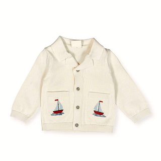 Viverano Organics - Sailboat Embroidered Pocket Baby Shirt & Pants (Organic)