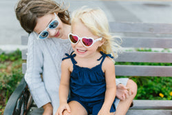 Image of Babiators - Polarized Heart Sunglasses: Ages 0-2 / Frosted Pink