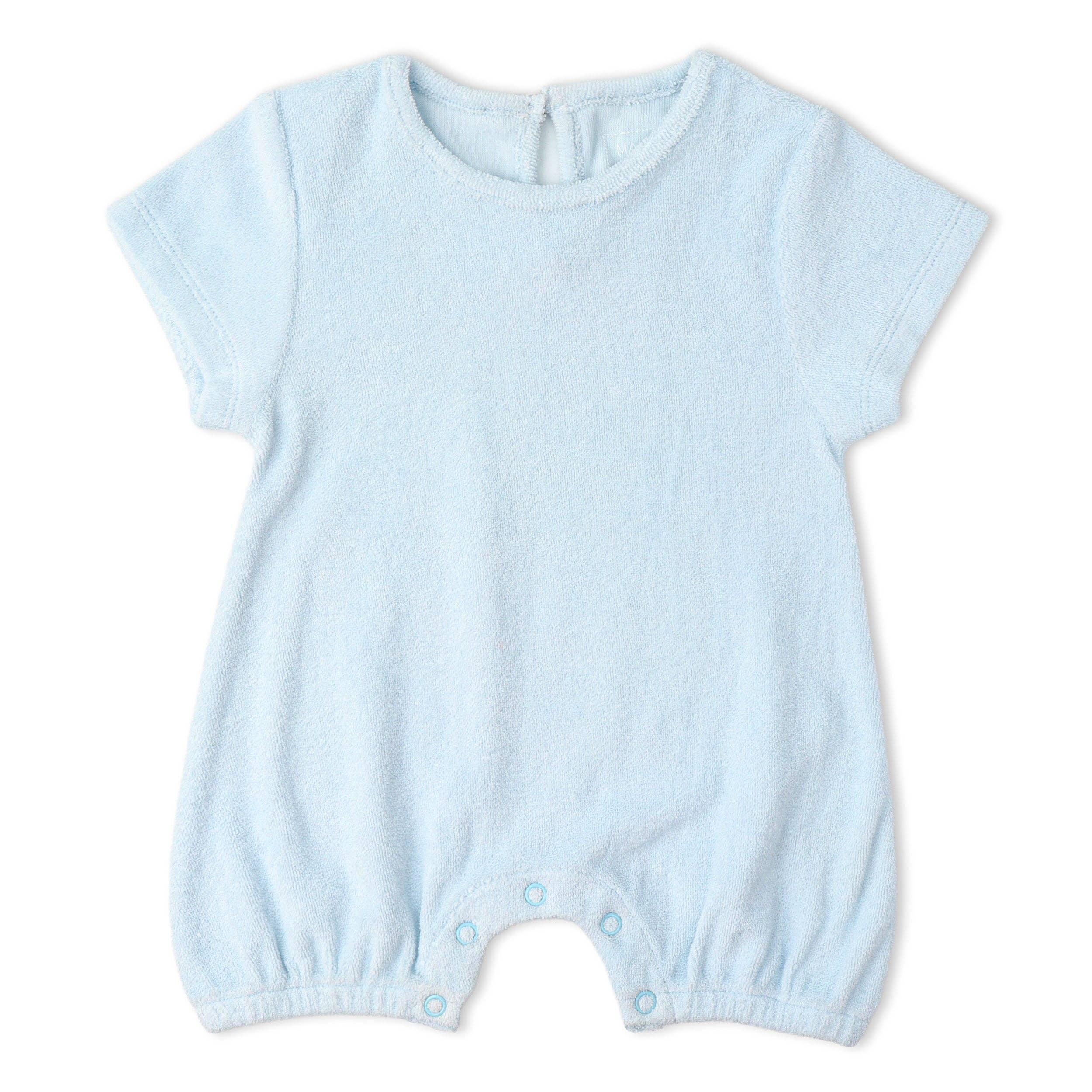 Makemake Organics - Organic Short Romper - Light Blue