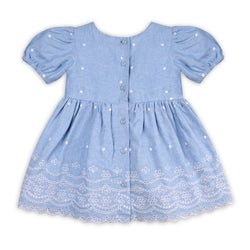 Image of Viverano Organics - Isla Chambray Baby Dress + Bloomer (Organic Cotton)