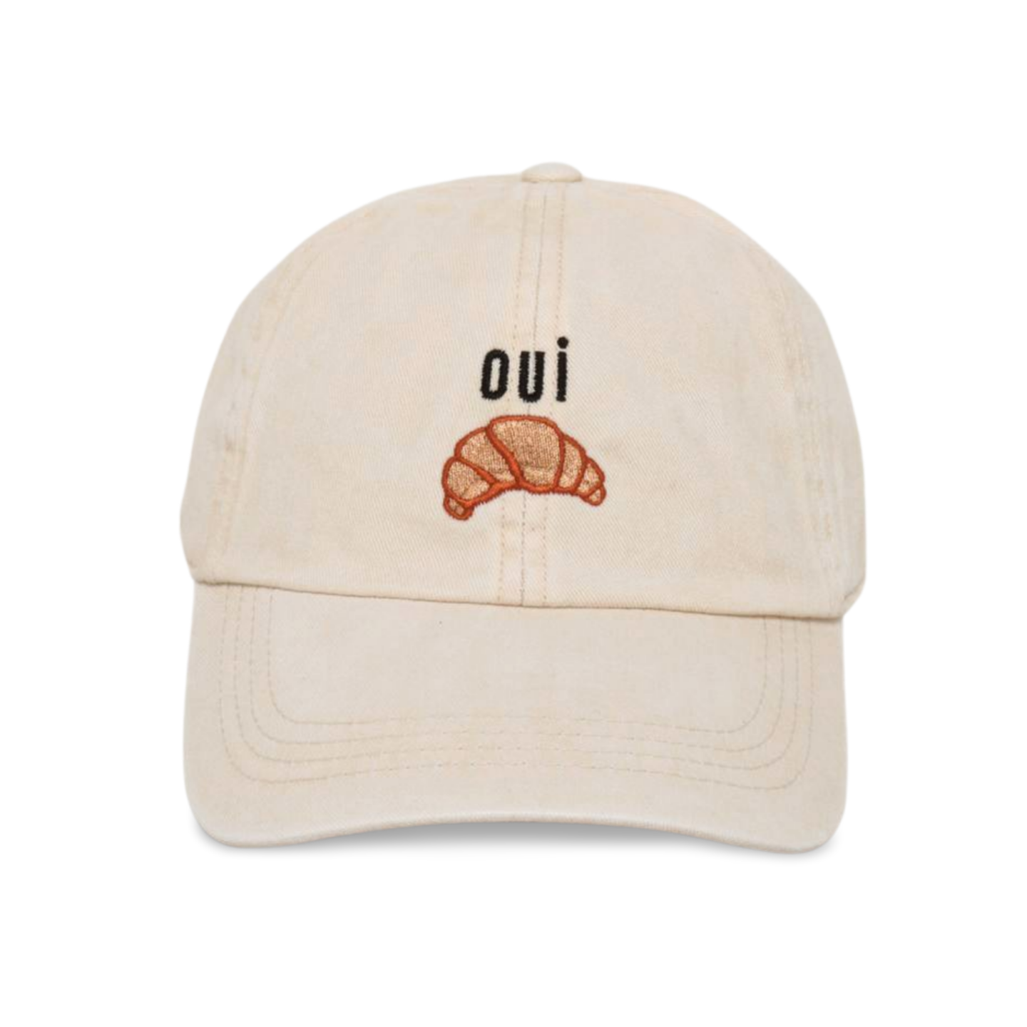 Image of OUI Croissant Embroidered Baseball Cap