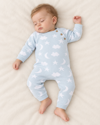 Viverano Organics - Moon & Stars Dream Knit Jumpsuit Romper (Organic Cotton)
