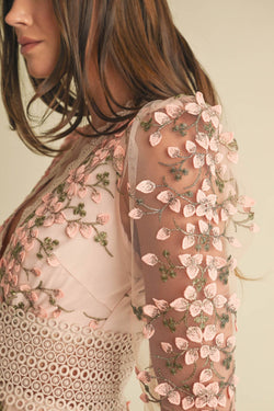 Image of Floral Lace Mini Dress