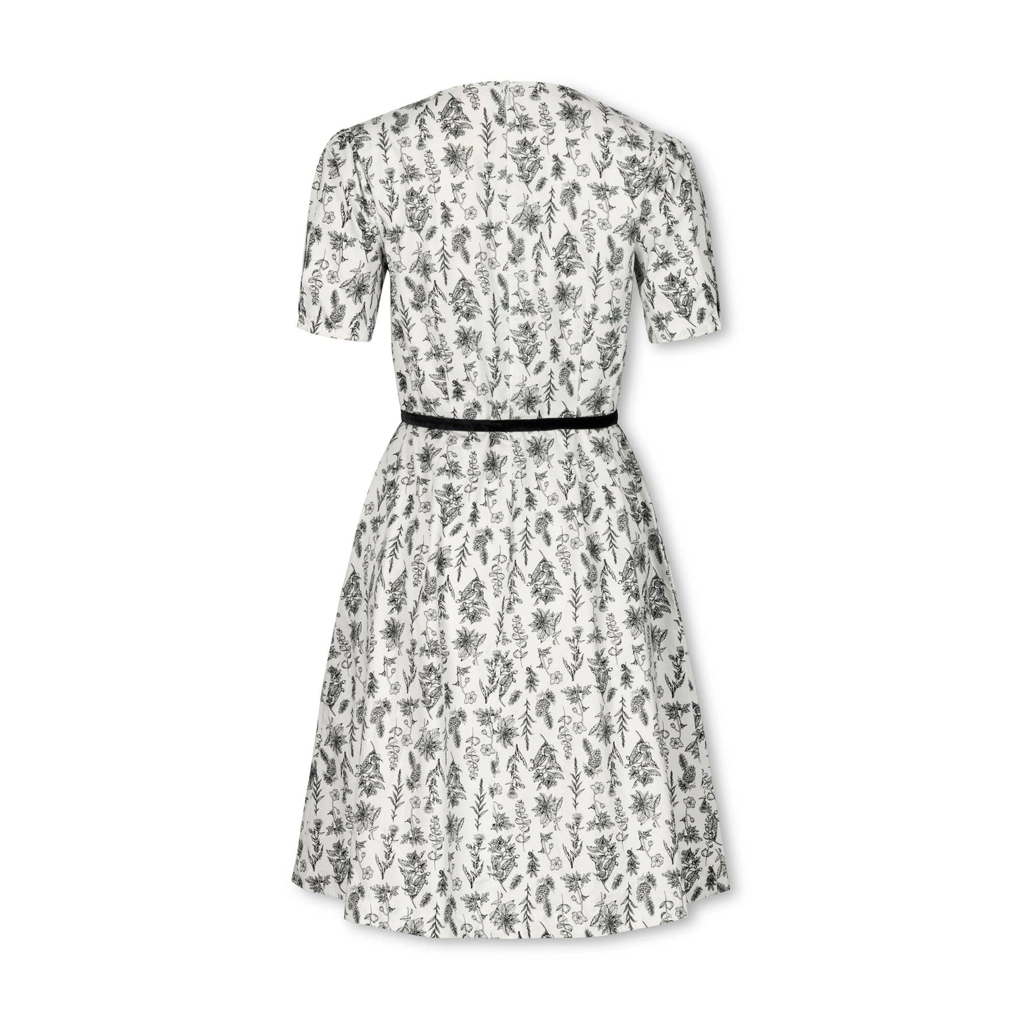 Pleated Sleeve Woven Dress