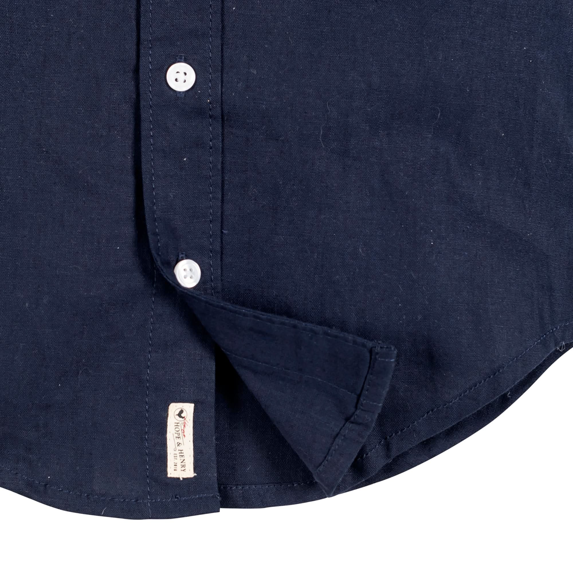 Image of Hope and Henry - Linen Short Sleeve Button Down Shirt