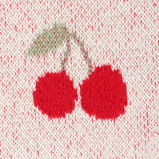 Viverano Organics - Cherry Organic Baby Blanket + Ring Rattle Toy Gift Set