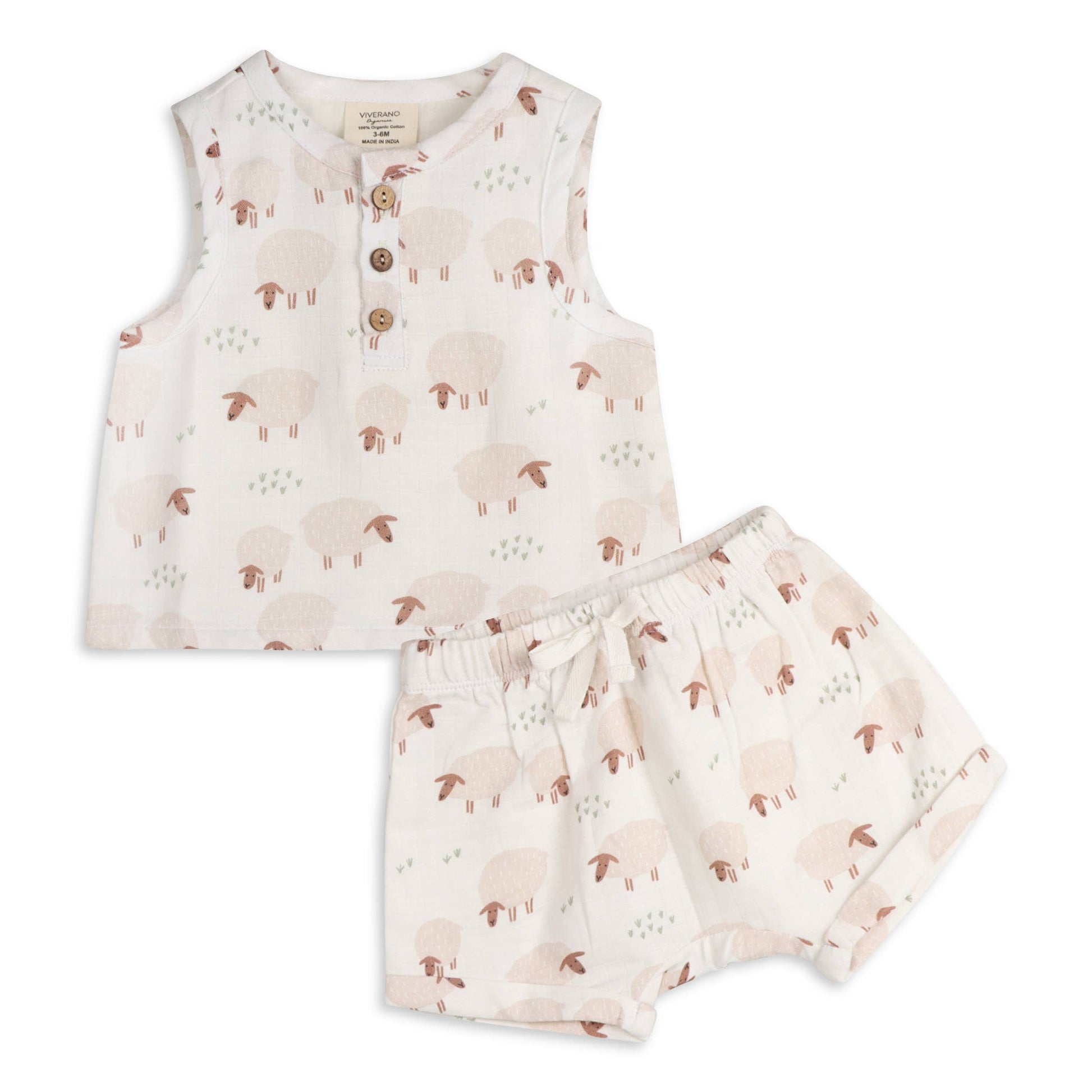 Viverano Organics - Sheep Baby Top & Bottom