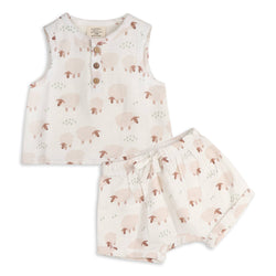Image of Viverano Organics - Sheep Baby Top & Bottom