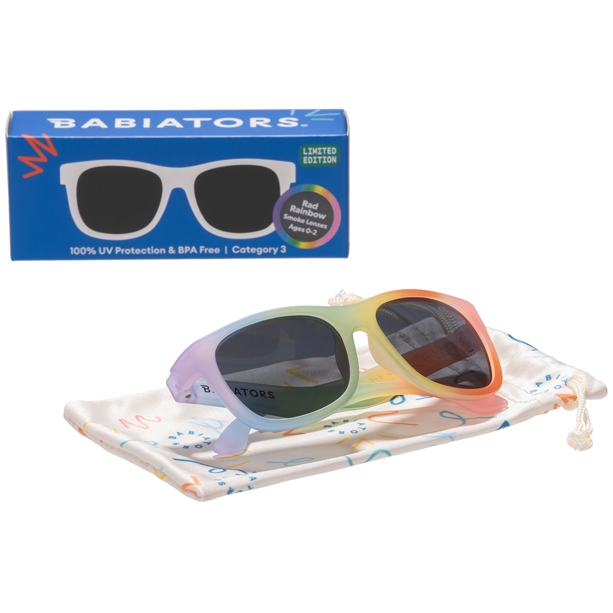 Babiators - Baby and Kids Rad Rainbow Navigator Sunglasses
