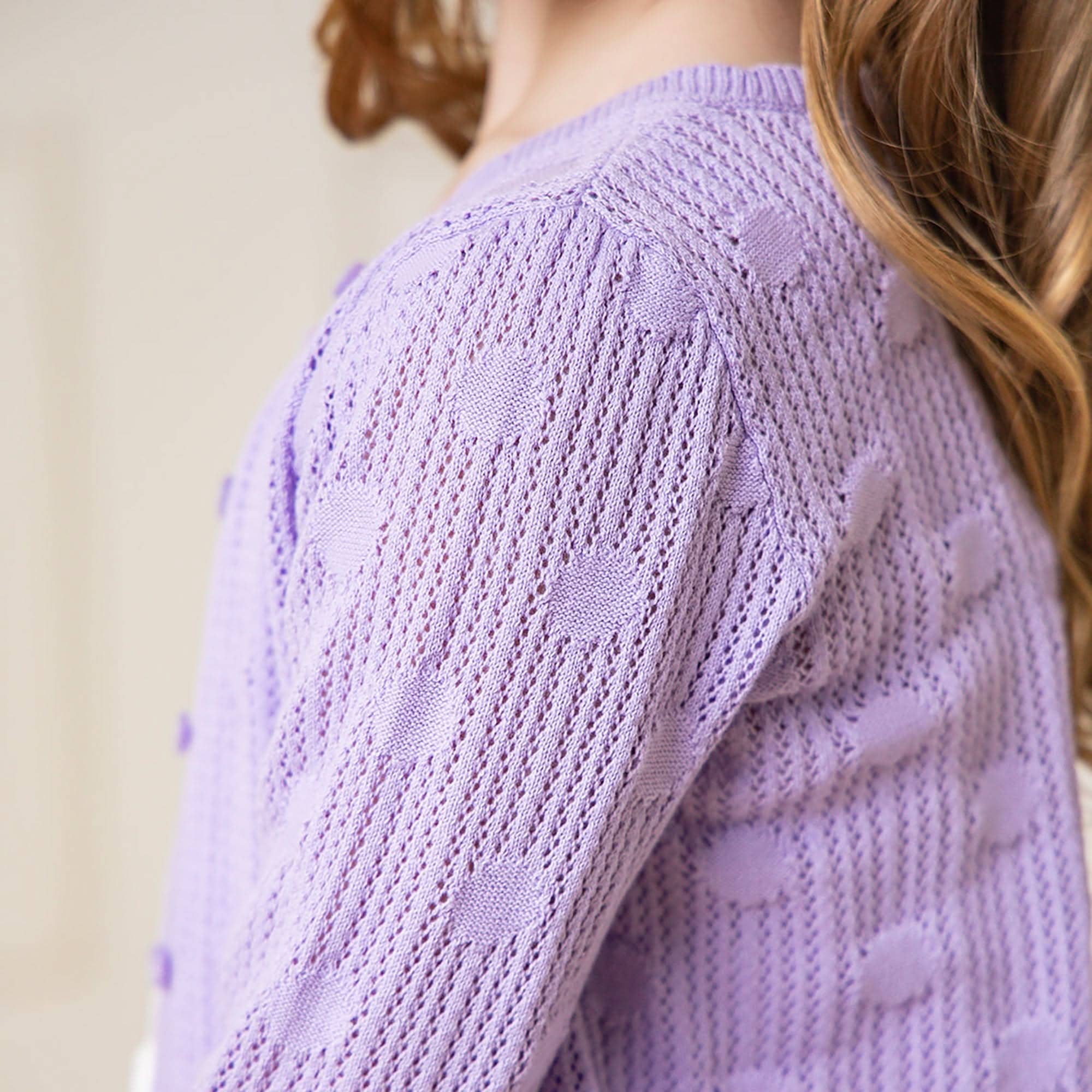 Image of Organic Scallop Edge Cardigan