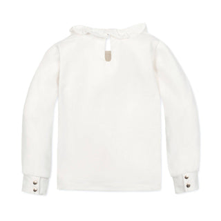 Organic Ruffle Collar Knit Top