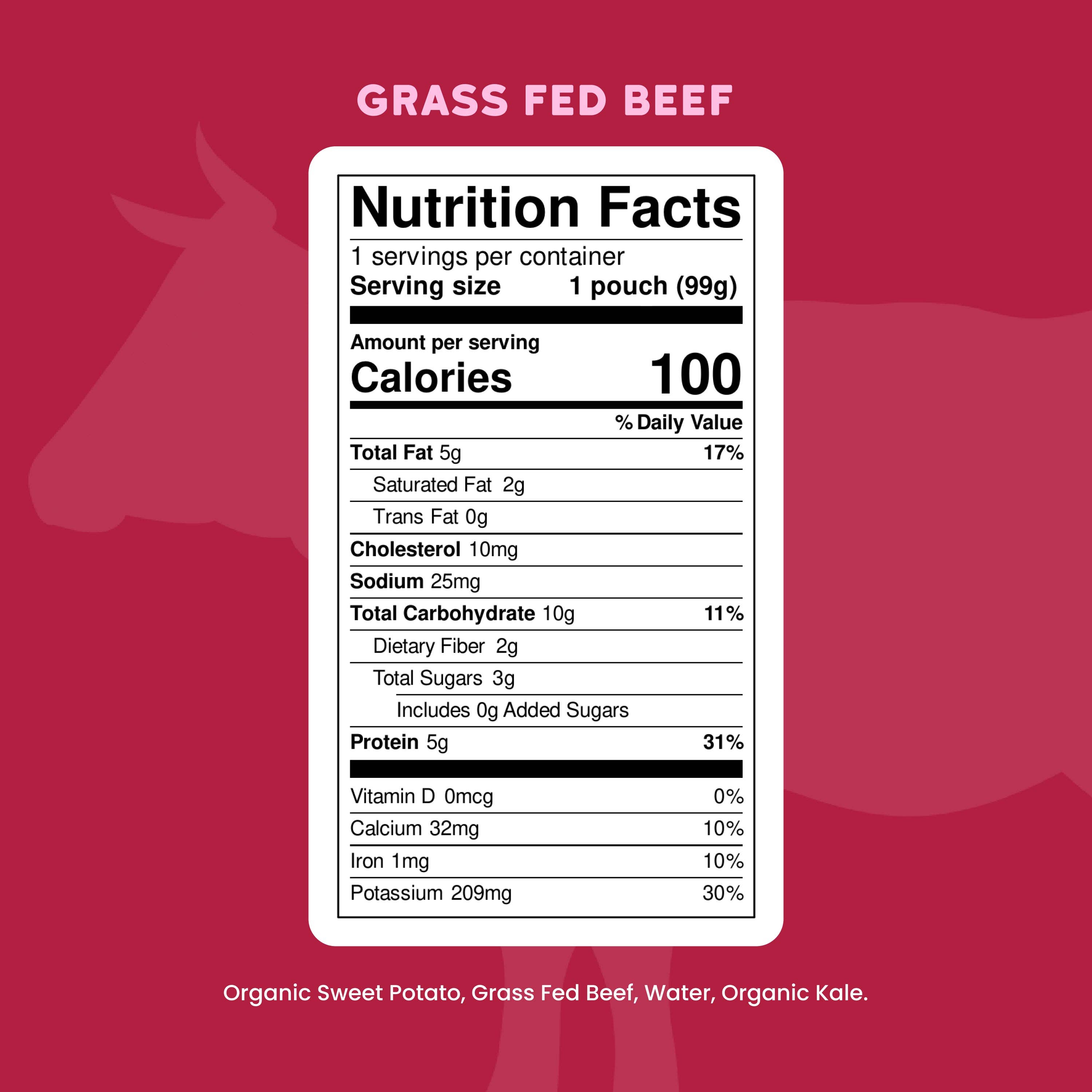 Serenity Kids Grass Fed Beef Pouch