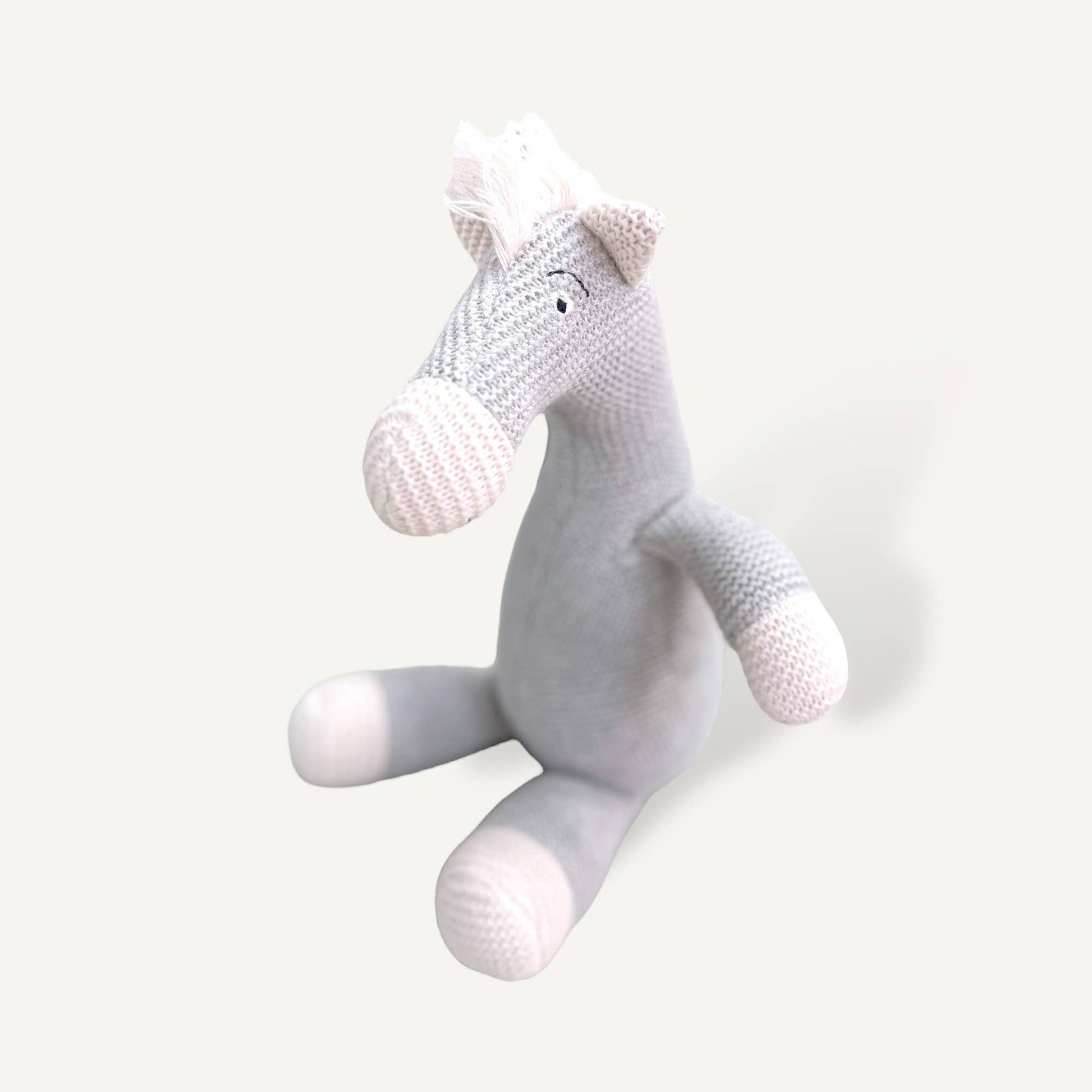 Viverano Organics - Horse Knit Stuffed Animal Soft Baby Toy (Organic Cotton)