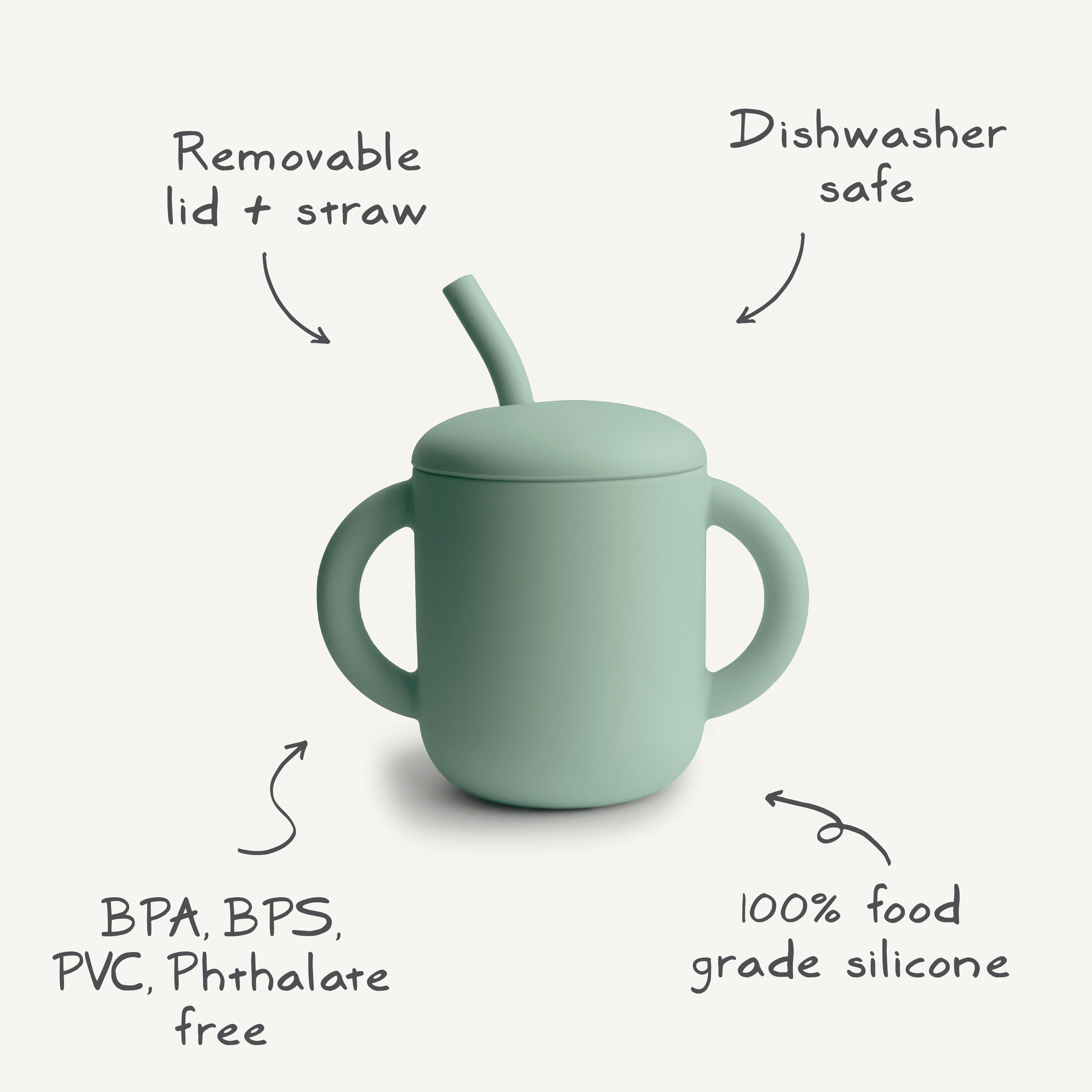 Image of Silicone Training Cup + Straw