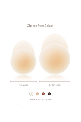 NOOD - No-Show Extra Lift | Reusable Adhesive Lifting Nipple Covers: 4.75in. / No 7 Bronze