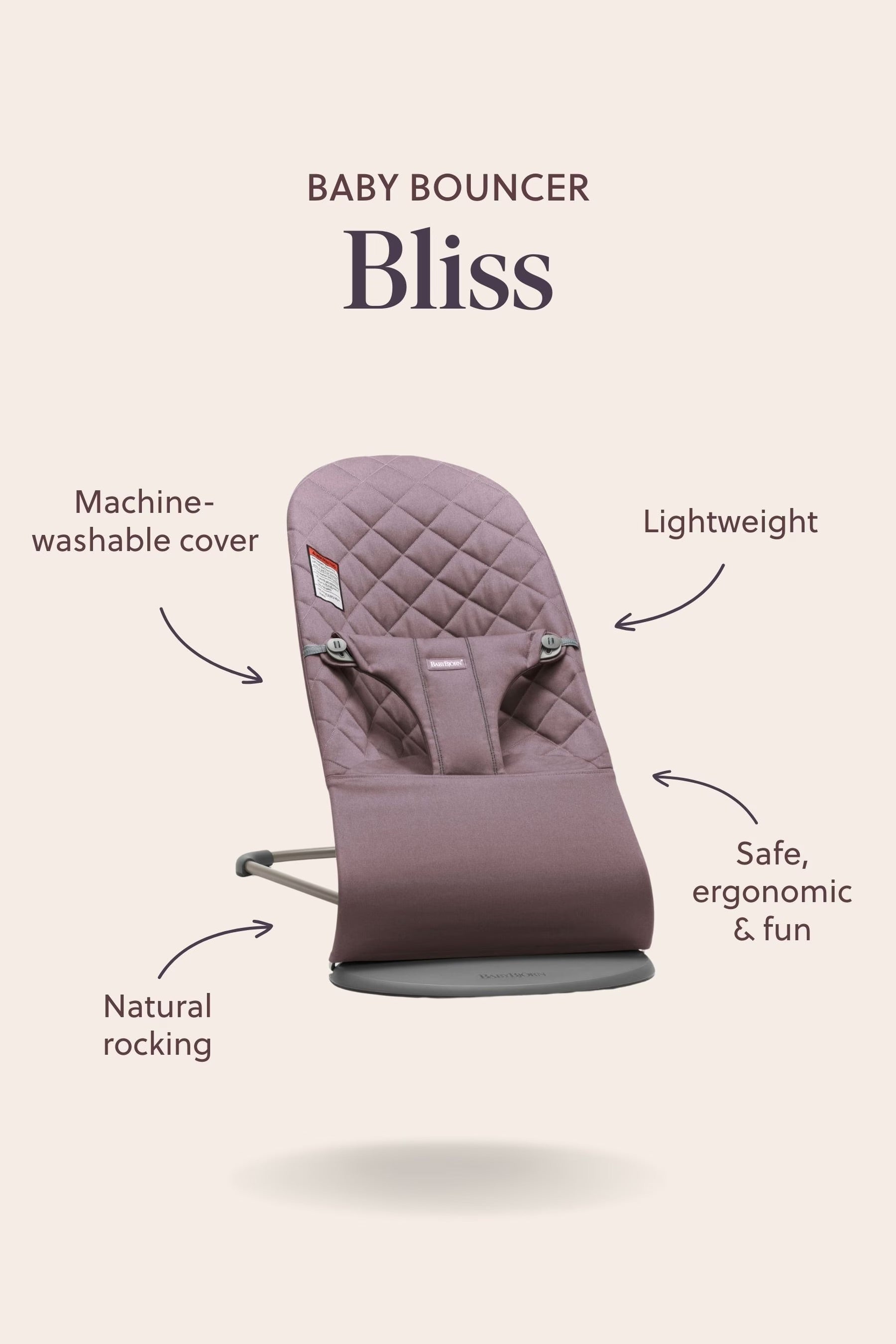 Image of Baby Bjorn Bouncer Bliss: Petal Quilt, Woven.