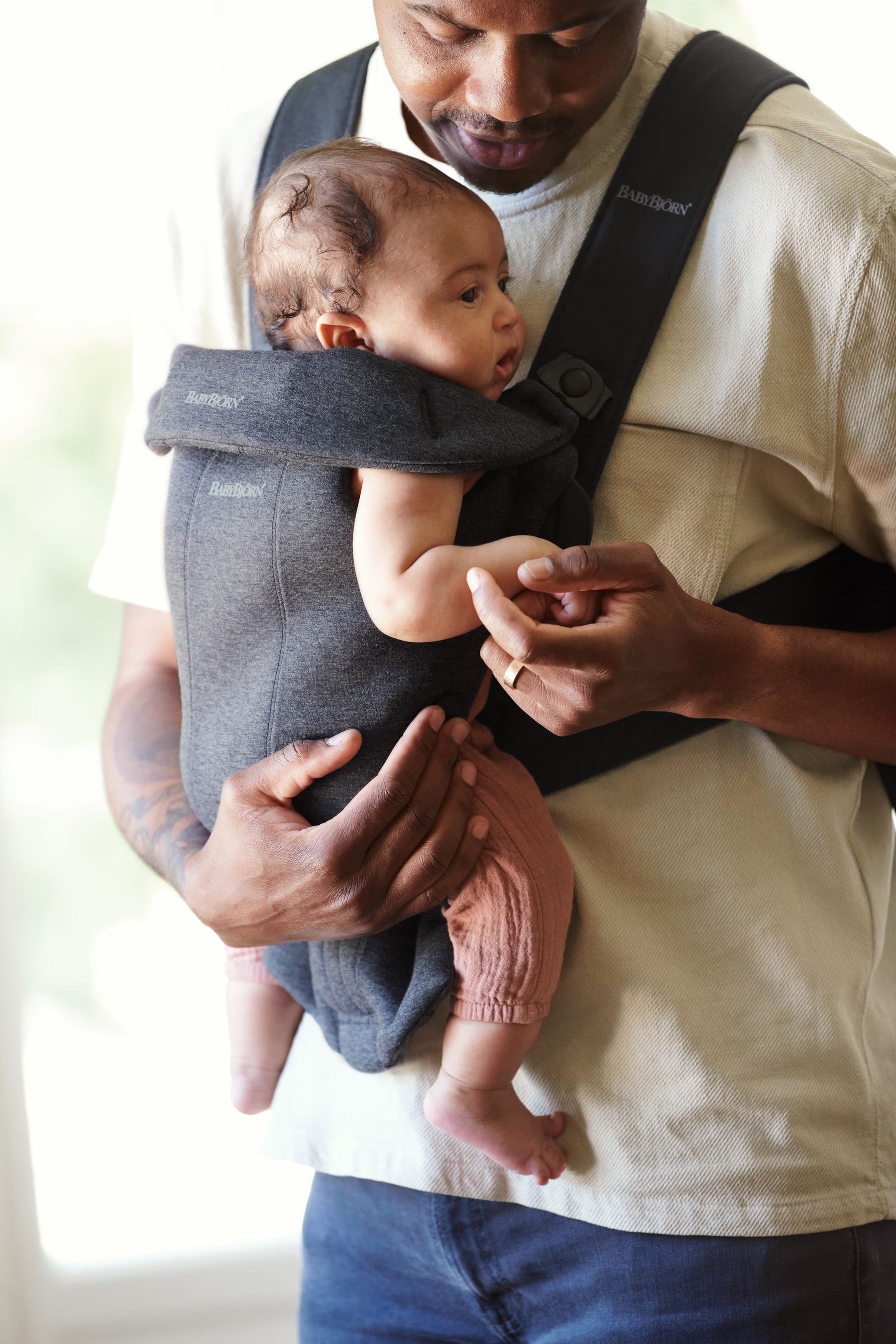 Baby Bjorn Baby Carrier Mini - Biege, 3D Jersey