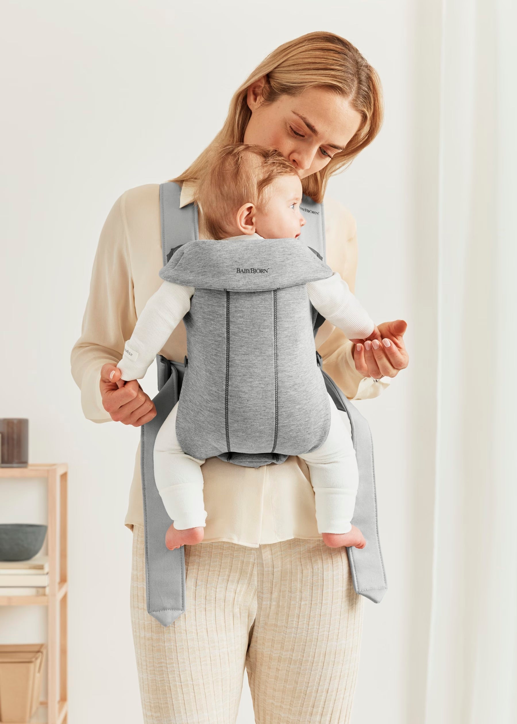 Baby Bjorn Baby Carrier Mini - Biege, 3D Jersey