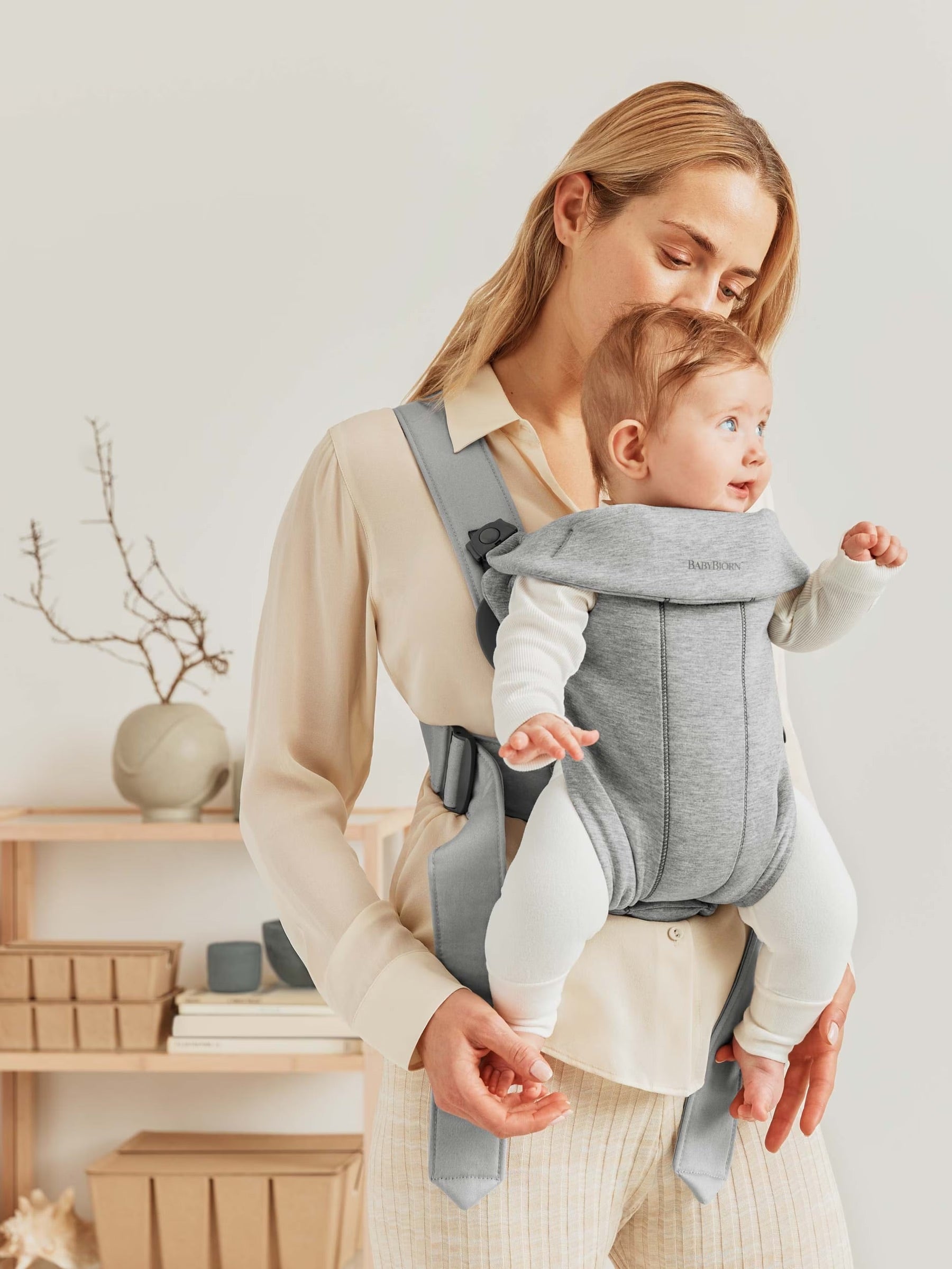 Baby Bjorn Baby Carrier Mini - Biege, 3D Jersey