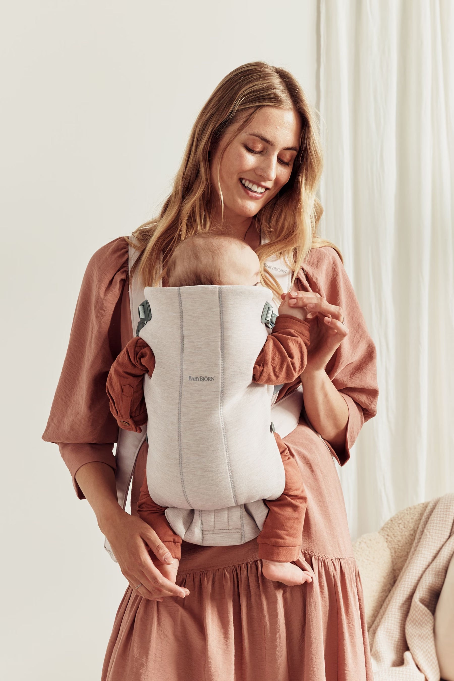 Baby Bjorn Baby Carrier Mini - Biege, 3D Jersey