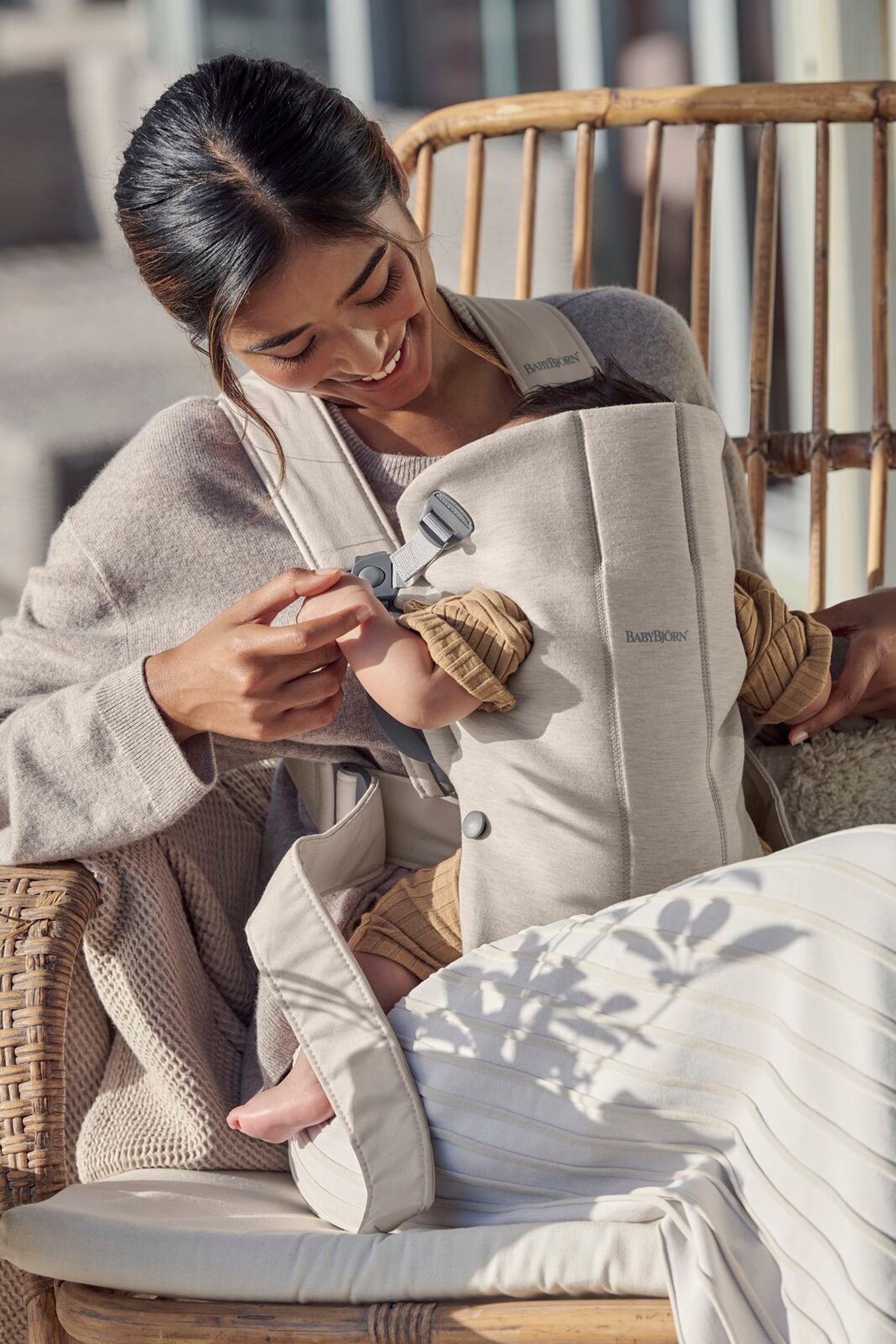 Baby Bjorn Baby Carrier Mini - Biege, 3D Jersey