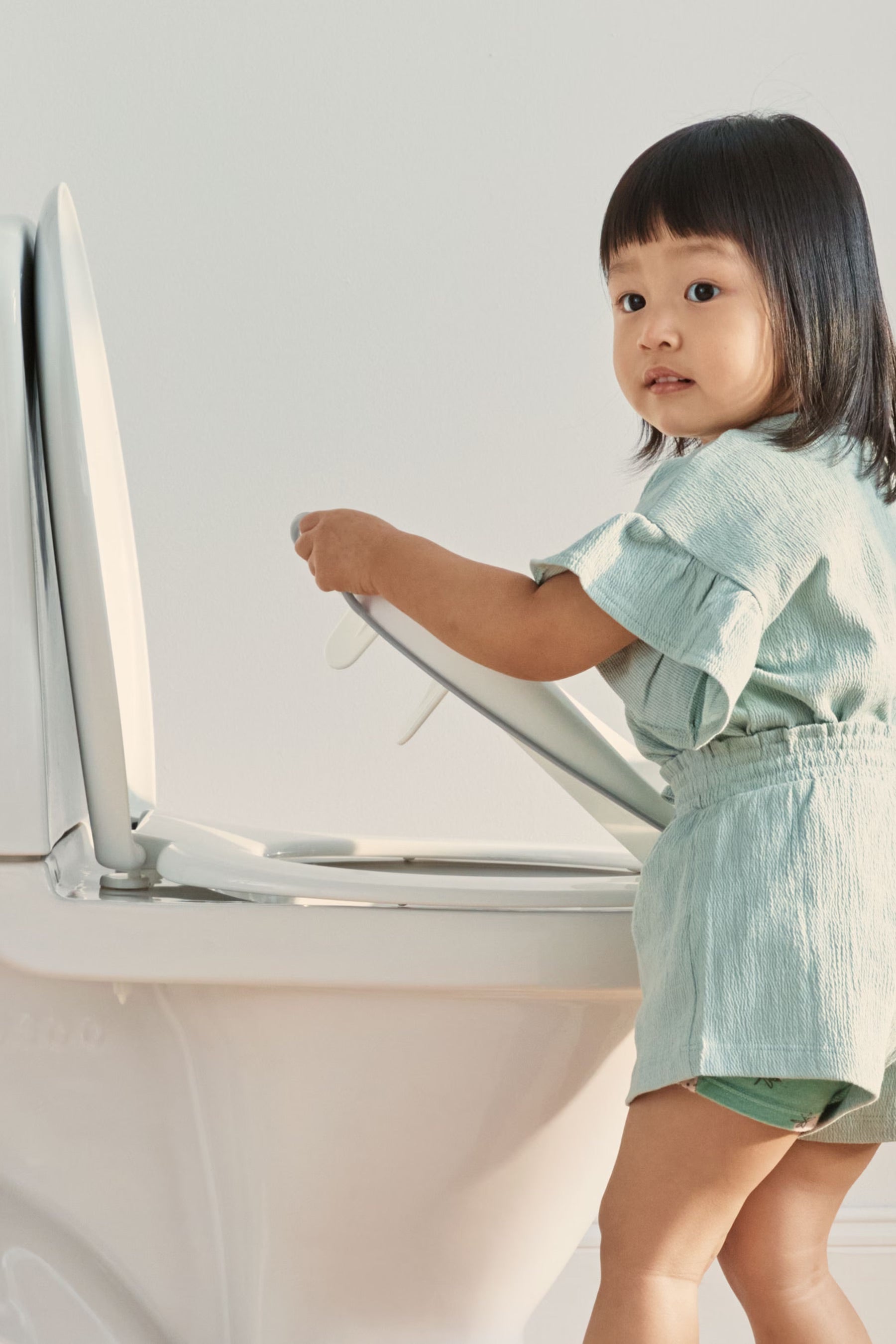 Image of Baby Bjorn Toilet Training Seat - White/Grey