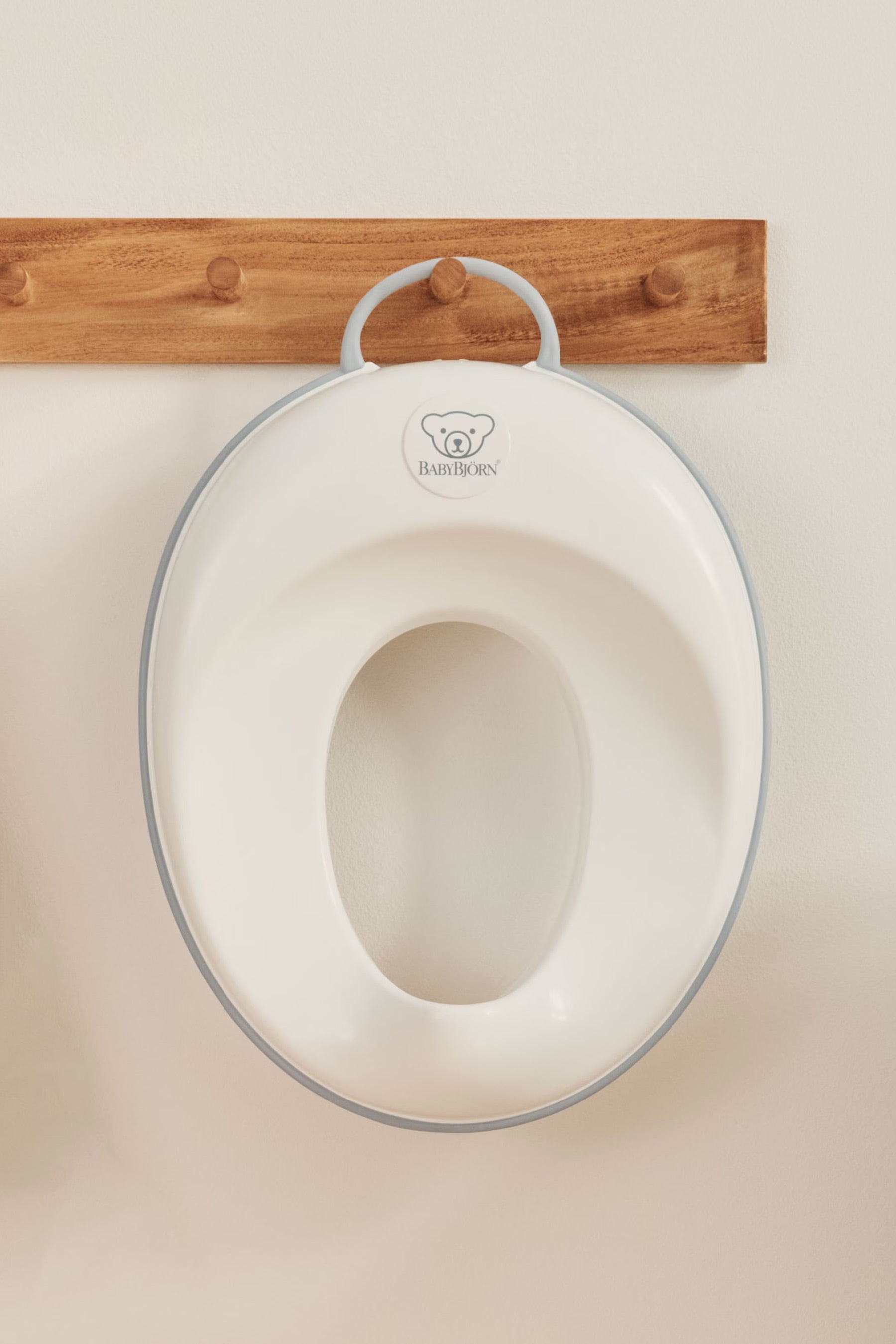 Image of Baby Bjorn Toilet Training Seat - White/Grey