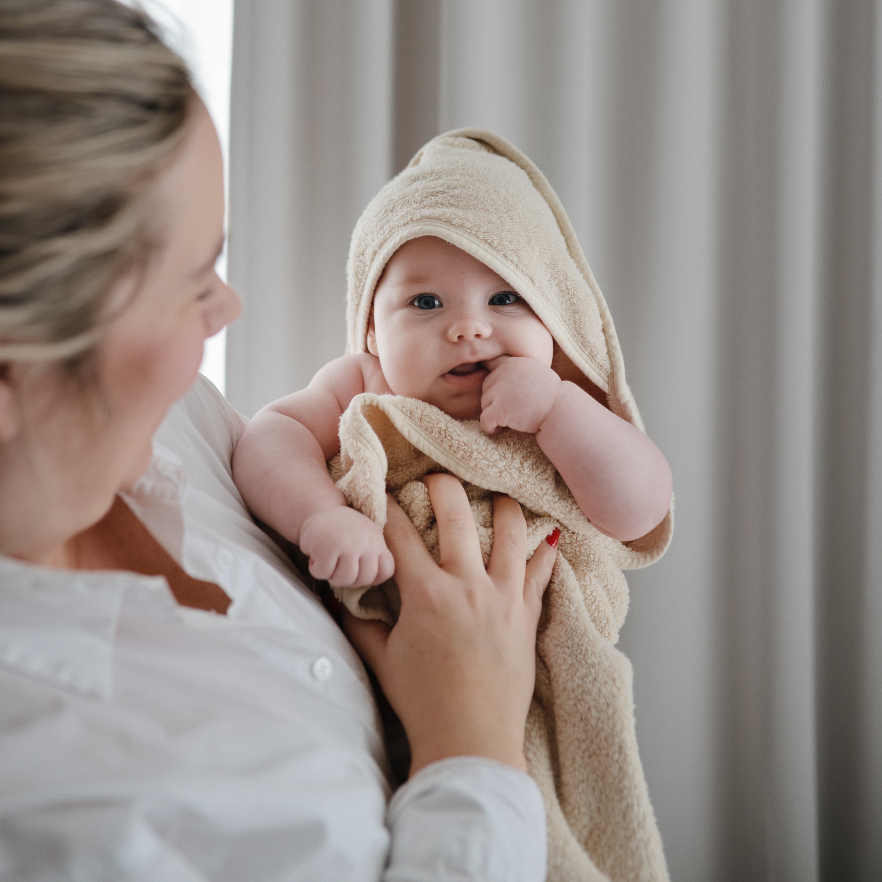 Image of Organic Cotton Baby Hooded Towel
